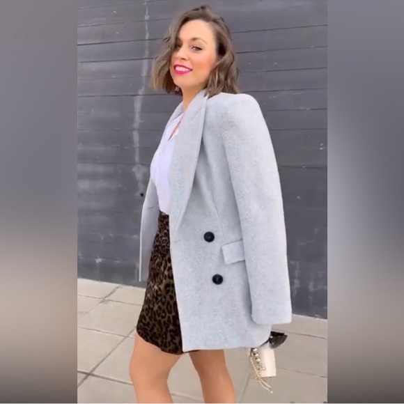 NWT Zara Tailored Double Breasted Blazer Size M - Picture 4 of 16